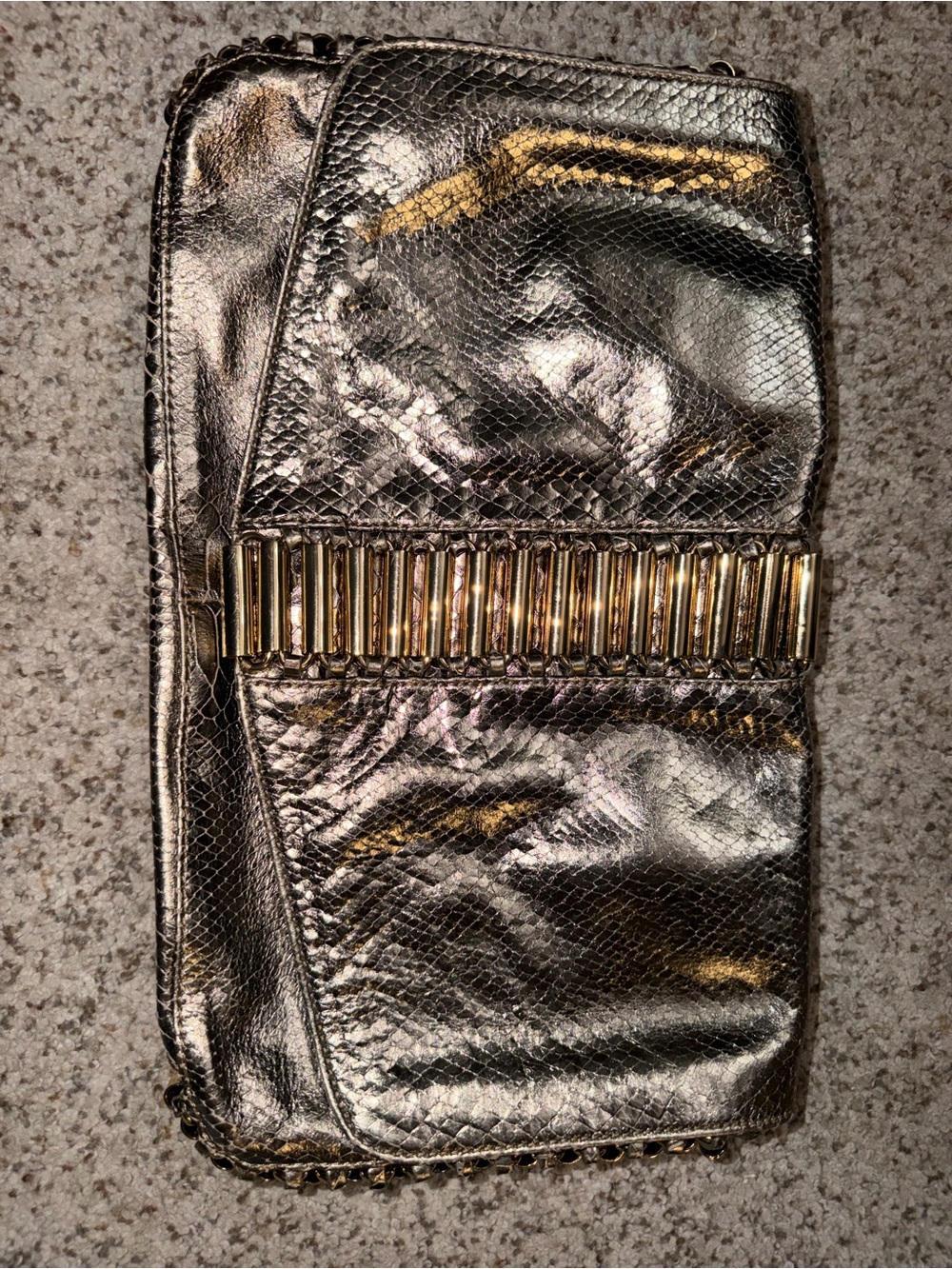 Ted Baker Metallic Gold Embellished Clutch